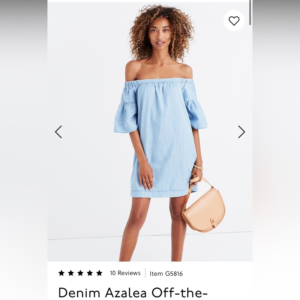 Madewell Denim Azalea off the shoulder dress